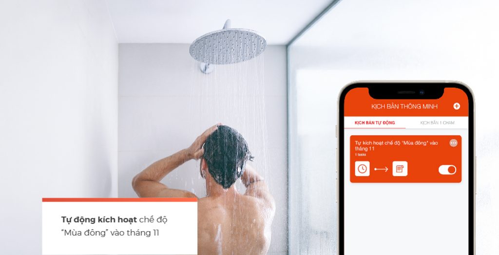 Công tắc thông minh chống giật cho bình nước nóng viền nhôm
