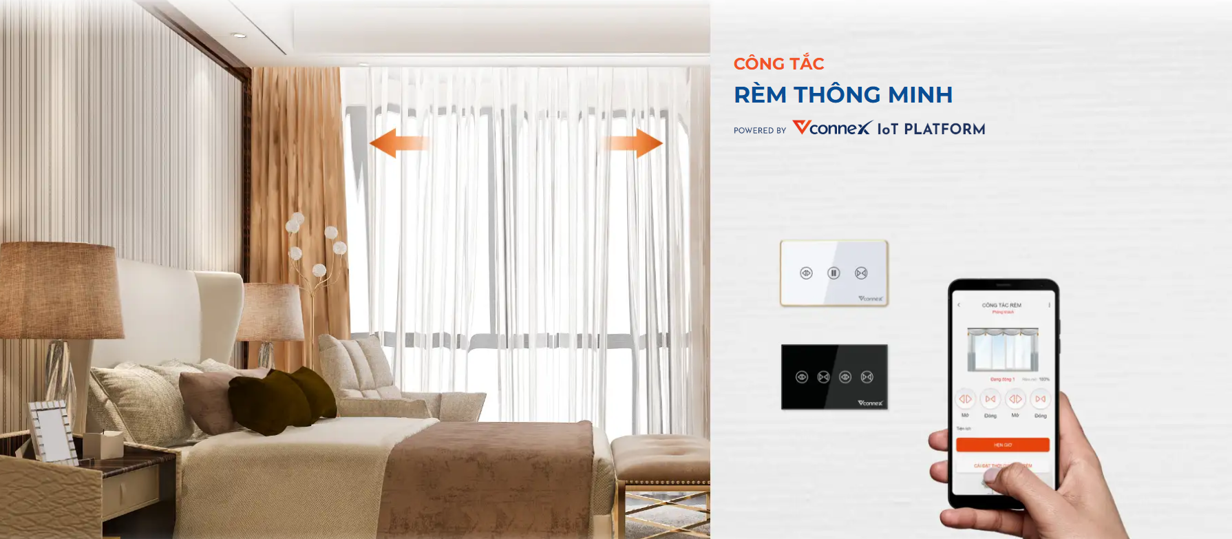 Công tắc rèm thông minh Vconnex